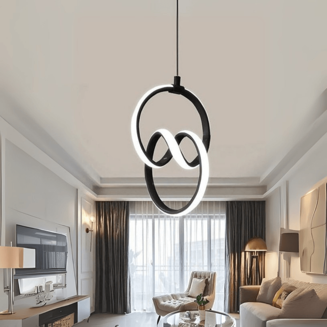 Modern Emily Tekli Sarkıt LED Beyaz Power Ledli SİYAH KASA - BEYAZ IŞIK