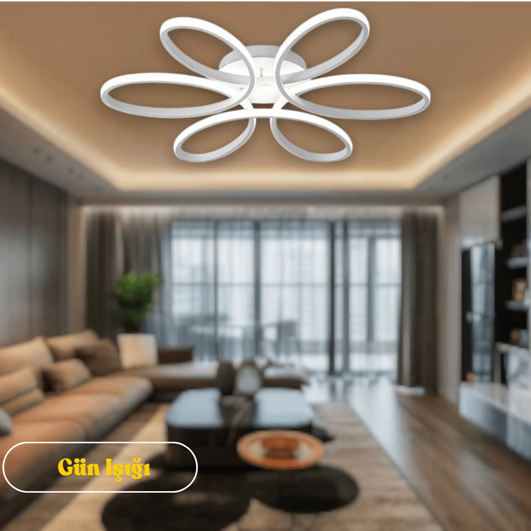 Linup Modern Plafonyer Tavana Sıfır Power LED Avize GÜN IŞIĞI - Beyaz Kasa image