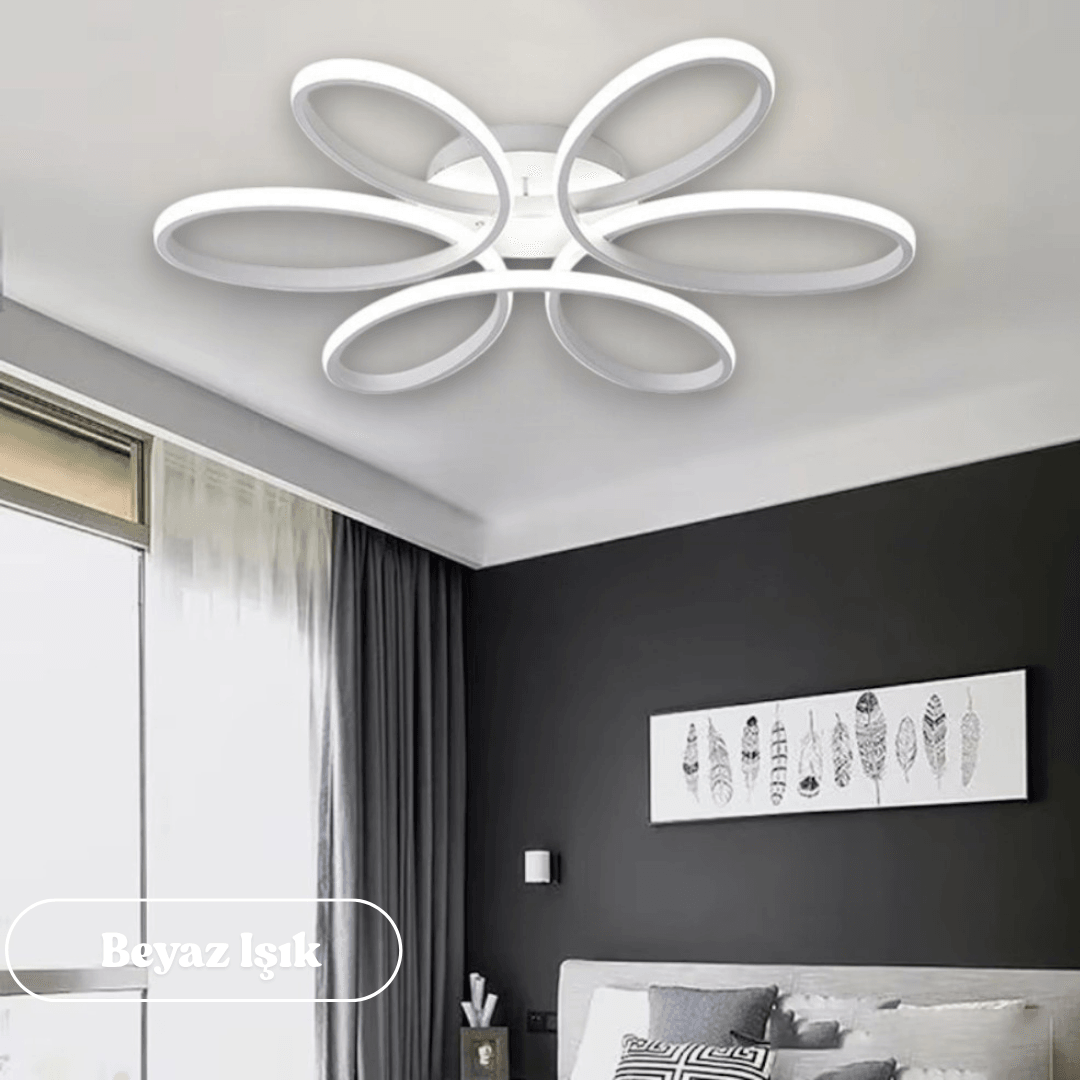 Linup Modern Plafonyer Tavana Sıfır Power LED Avize Beyaz Işık - Beyaz Kasa image