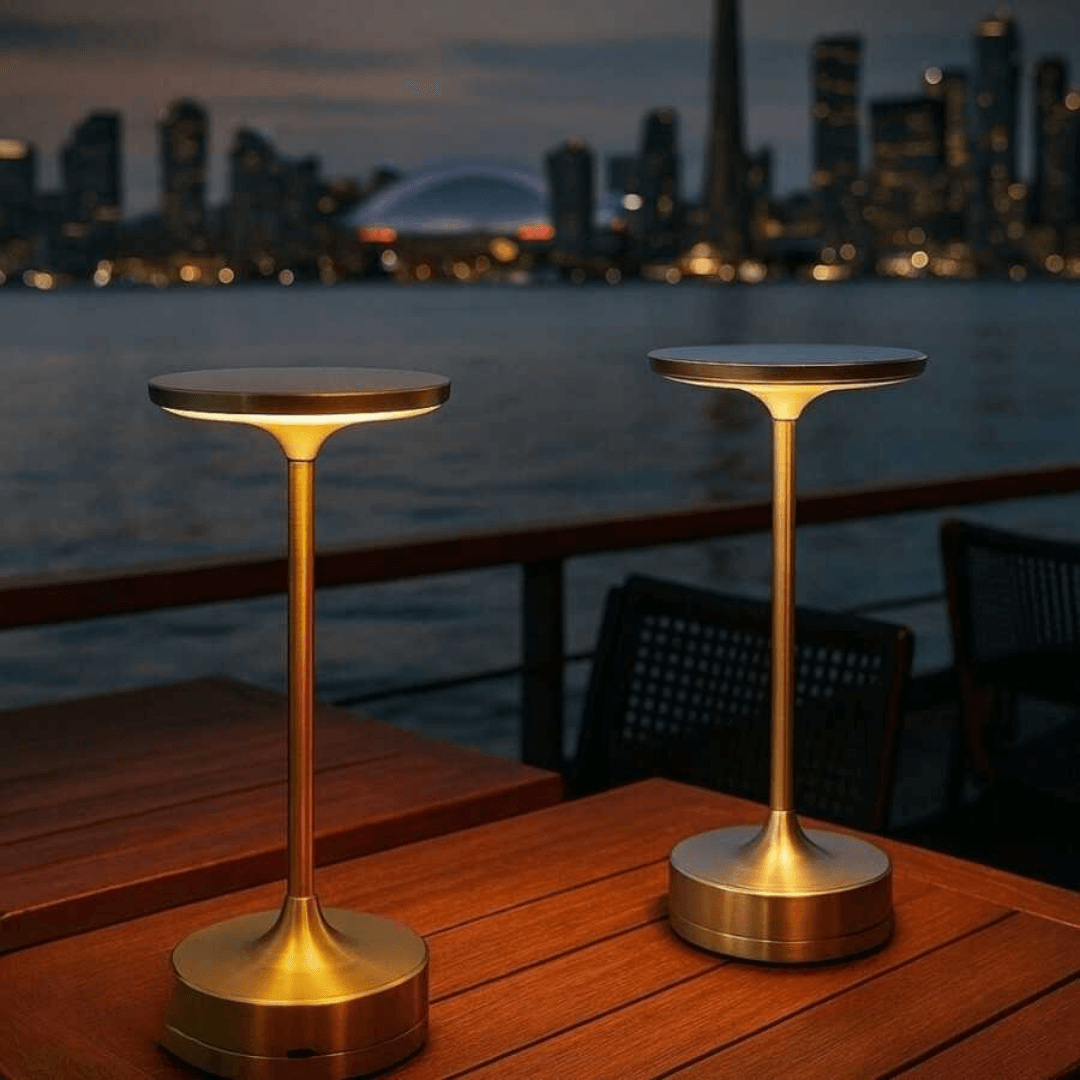 Toronto LED Masa Lambası – 3 Kademe Işık, Şarjlı, Dokunmatik, Taşınabilir Aydınlatma