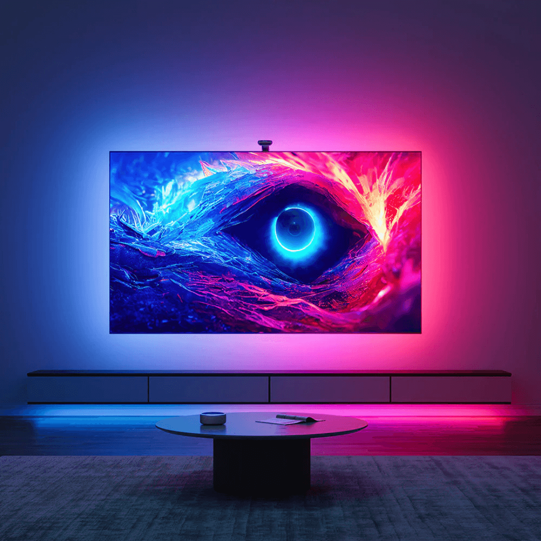  Glow T1 Akıllı Şerit LED Işık | TV Senkron, Sese Duyarlı, Renkli Ambiyans Aydınlatma 70-75 INCH