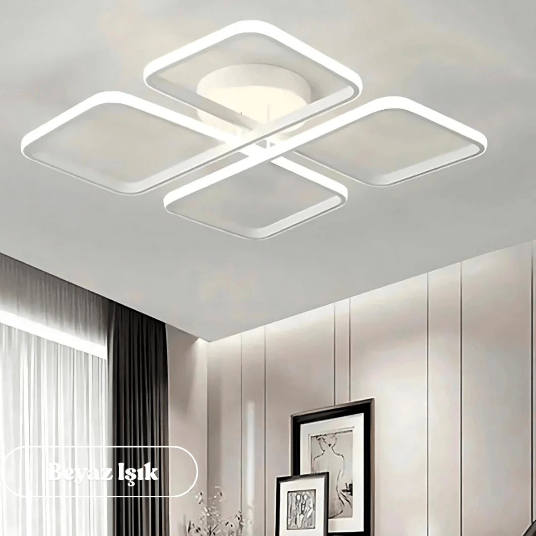 Novem Plafonyer Ultra Süper Power Ledli Tava Sıfır Avize BEYAZ IŞIK - Beyaz Kasa image