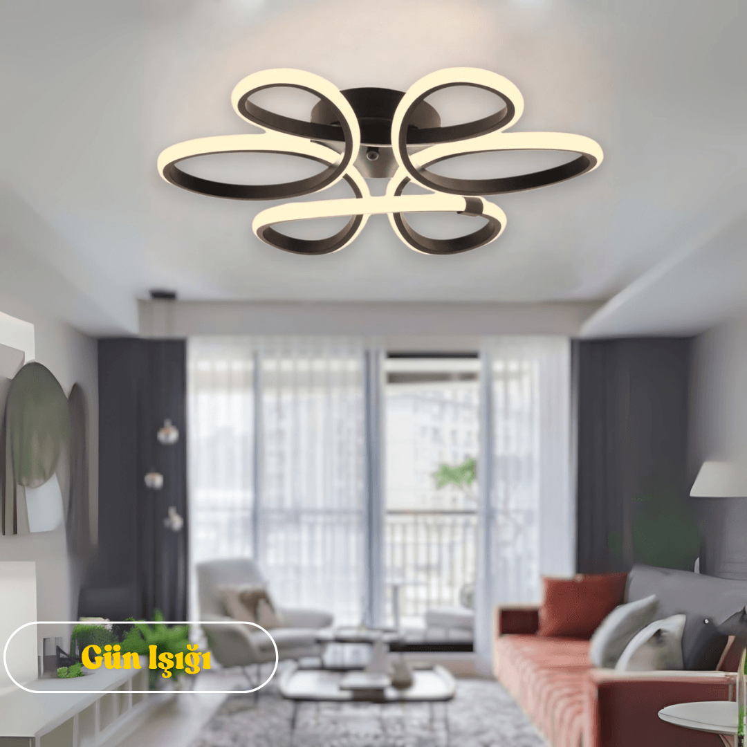 Linup Modern Plafonyer Tavana Sıfır Power LED Avize GÜN IŞIĞI - Siyah Kasa image