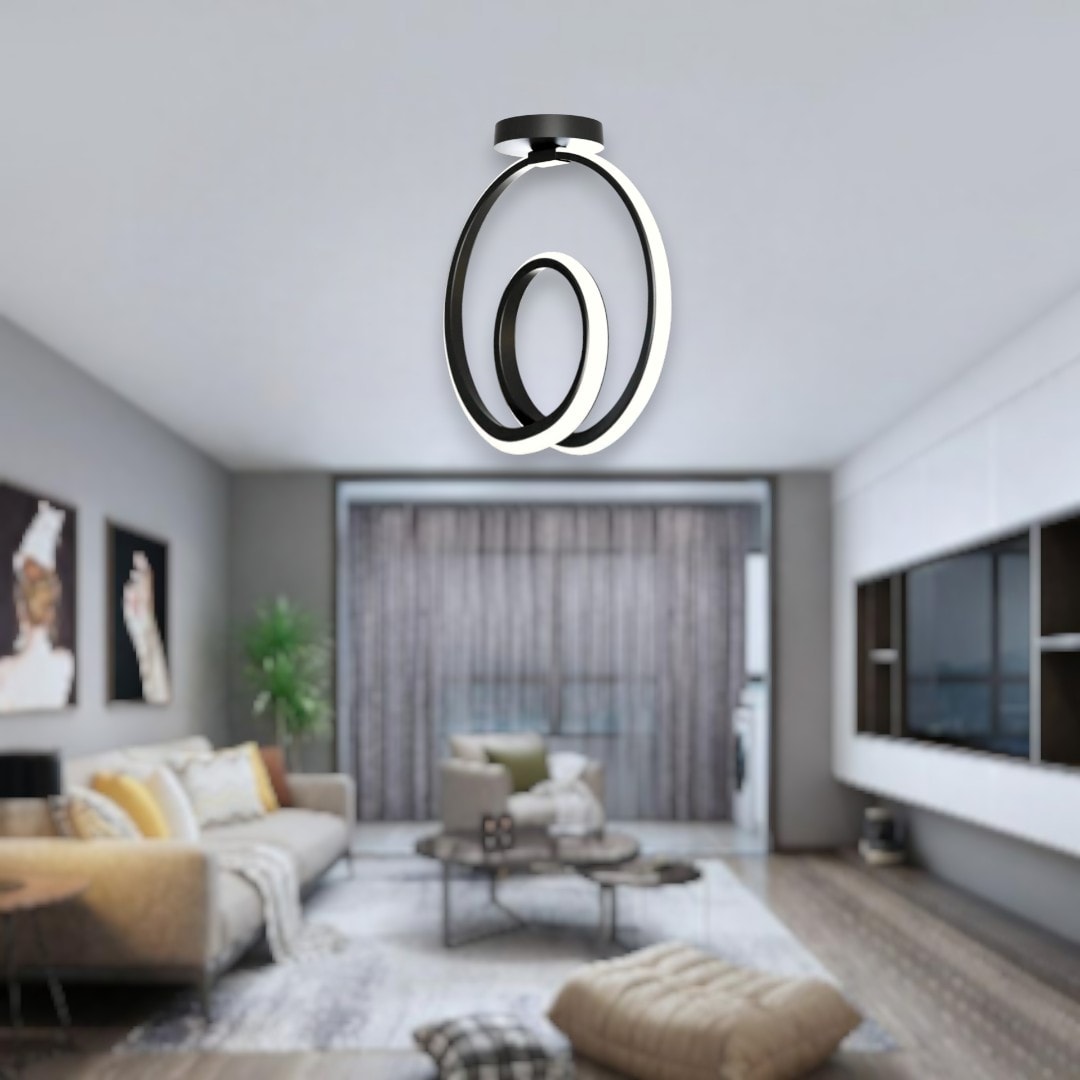 ORJİN Tekli Plafonyer Power Led Ultra Beyaz SİYAH KASA - BEYAZ IŞIK