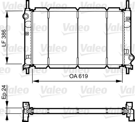 MOTOR SU RADYATORU (+AC) MONDEO I / II 92>00 1,6 / 1,8 / 2,0 OLCU: (619 X 386 X 24) KLIMALI - VALEO 731011