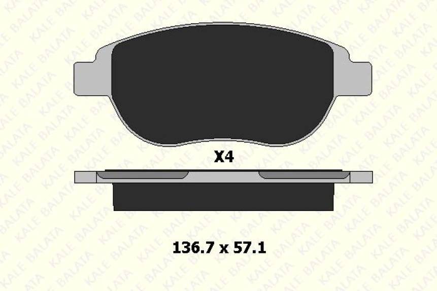 Fiat On Fren Balatası Citroen C3 II C4 Xsara Berlingo 00> Peugeot 1007 207 307 206 00> Fiat Doblo 06> Gee - Kale B 23600 190 14 Ans