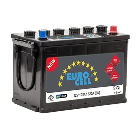 AKU 12V 105 AH H4 (346×175×230) IPLI KAMYONET TIRNAKLI - EUROCELL 8699358510051