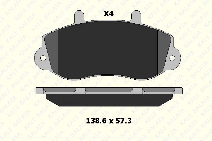 Renault On Fren Balatası Master II Movano (15"inc) - Kale B 23302 175 04 Ans