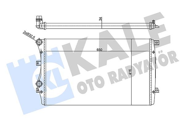 MOTOR RADYATORU (MEKANIK - 648X460) CADDY PASSAT GOLF JETTA OCTAVIA TOURAN ALTEA SUPERB 2,0TDI CFHC - KALE 356925