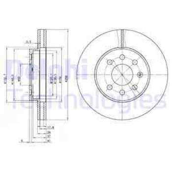 ON FREN DISK AYNASI HAVALI 256mm NUBIRA 97>03 ESPERO 97> - DELPHI BG3334