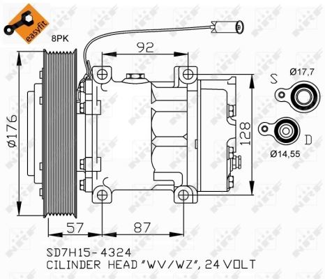 KLIMA KOMPRESORU RENAULT TRUCK T SERI VOLVO FH SERI EURO 5 - NRF 32700