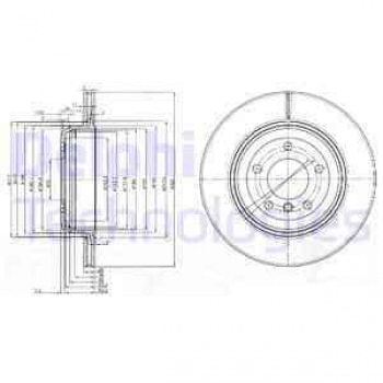 ARKA FREN DISKI BMW E60 E61 320MM - DELPHI BG3872