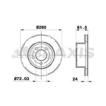 ON FREN DISKI JEEP CHEROKEE GRAND CHEROKEE I 88>99 WRANGLER II 88>07 - BRAXIS AD1012