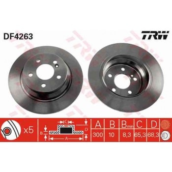 FREN DISKI ARKA C218 14>17 W211 02>08 S211 03>09 W212 09>15 S212 09>16 - TRW DF4263