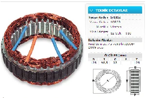 Unıversal Statör-Visteon 12v 110a Ford Connect 75 Ve 90 Lik 2006 İle 2009 Aralığı - Nursan-N171112