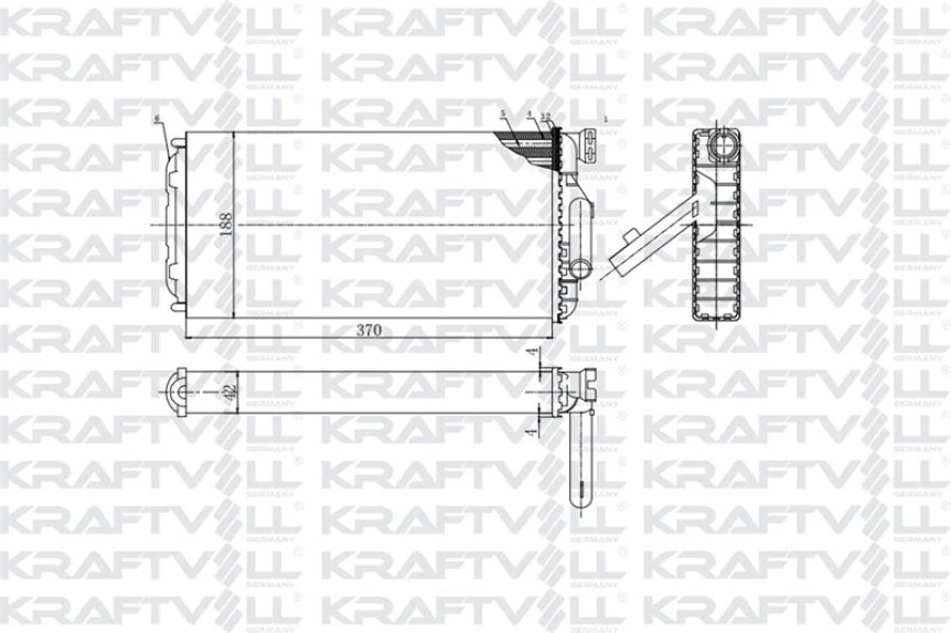 Mercedes Truck Kalorıfer Radyatoru Mercedes Benz Atego 98> Atego 2 04> -Axor 2 4140 04> Om457-Om904-Om906 - Kraftvoll 08050299