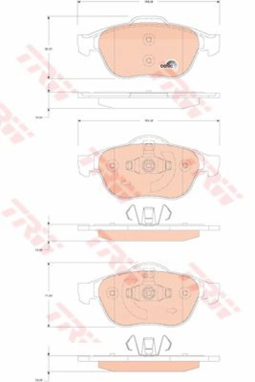 Renault On Fren Balatası Renault Megane II 05> Grand Scenic II III 05>  Clio III 04> 1.5 1.6 16v 1.9 D 2.0 1 - Trw Gdb1823