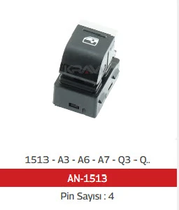 Unıversal Cam Anahtarı - Tekli A3 - A6 - A7 - Q3 - Q4 - E-Tron - Mcar-An1513