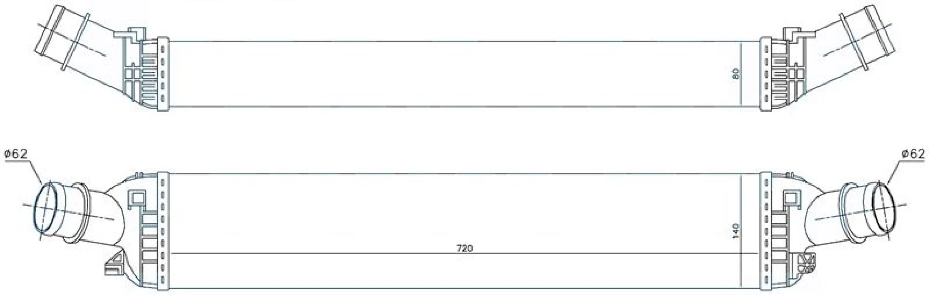Vag Turbo Radyatoru (720×134×76) Audı A4 A5 A6 A7 A8 Q5 2.7tdi / 3.0tdi 08> - Orıs İau503080