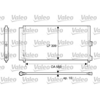 KLIMA RADYATORU (KONDANSER) DOBLO IDEA 1.3 MULTIJET / 1.9JTD 03 - VALEO 818021