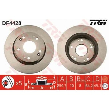 FREN DISKI ARKA - . - TRW DF4428