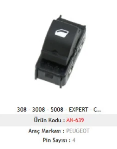 Unıversal Can Anahtarı>308 - 3008 - 5008 - Expert - C3 - C4 Picasso - Jumpy Tekli - Mcar-An639