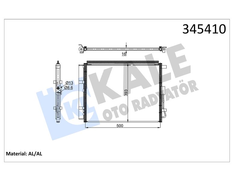 KLIMA RADYATORU KOMPLE HYUNDAI I30 1.6 T-GDI 2015-> KIA CEED PRO CEED 1.0 T-GDI 2015-> CERATO 1.6 20 - KALE 345410