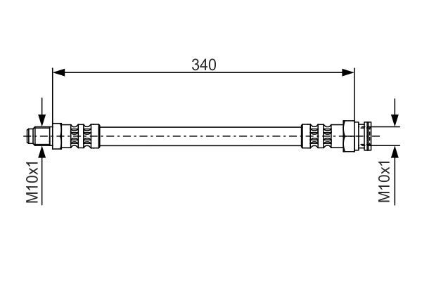 FREN HORTUMU ON 190 W201 85>93 W124 85>93 W126 85>91 R129 93>01 - BOSCH 1987476393