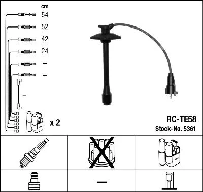 BUJI KABLOSU TAKIM - RC-TE58 - NGK 5361