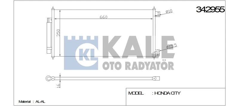 Honda Klima Radyatoru Honda City 1.4 2008> - Kale 342955