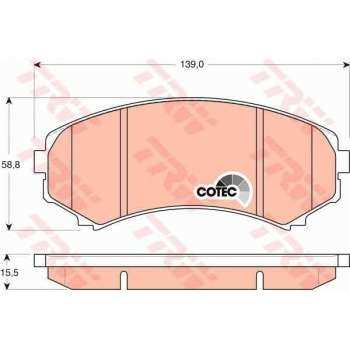 Mitsubıshı On Fren Balatası Pajero III 3,2 3,5 V6 Gdi DI D 00>10 - Trw Gdb3246