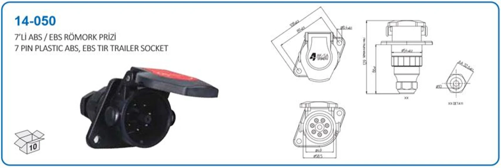 Unıversal Truck Romork Fisi 7li Abs / Ebs - Aksa 14-050