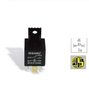Unıversal Role-12v 5 Uçlu 30/20a  87-87a  Çift Platin Braketsiz - Sanel-Sr1251b