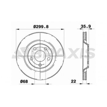 ARKA FREN DISK AYNASI HAVALI A4 2.0 TFSI / 3.0 TDI S4 QUATTRO 04 08 A4 S4 QUATTRO 03 04 - BRAXIS AE0785