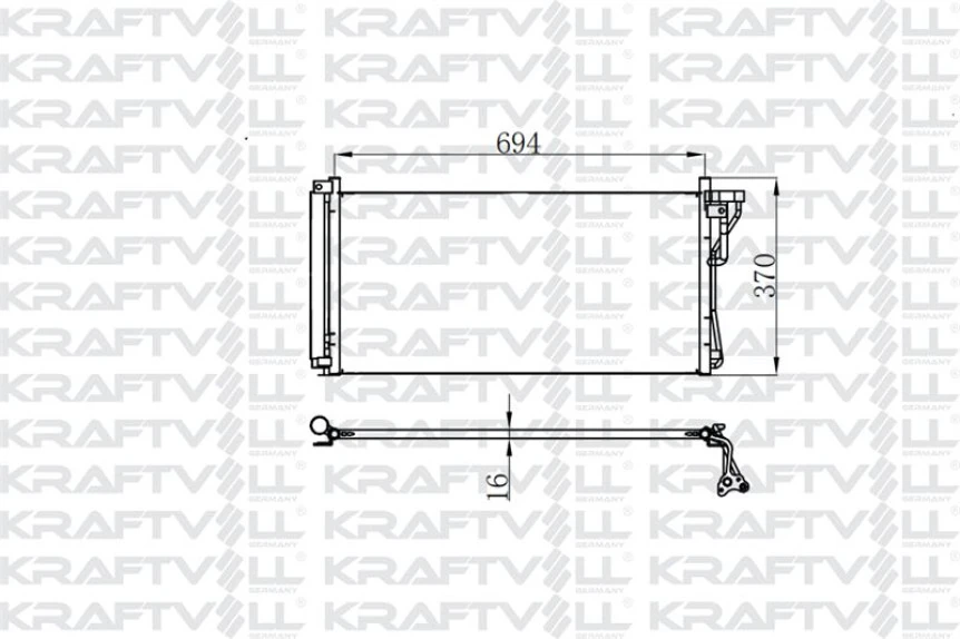 Kia Klima Radyatoru (kondanser) Sonata 05-> Benzinli - Kraftvoll 08060045