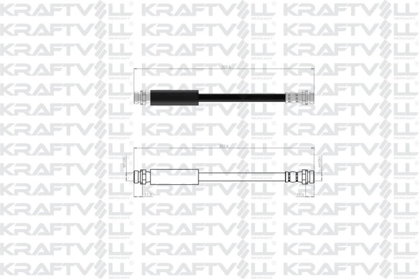 Ford Arka Fren Hortumu (sag / Sol) Fiesta 1,25 16v / 1,3 / 1,4hdi (02 08) - Kraftvoll 07080024