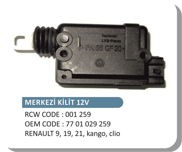 KAPI KILIT MOTORU R9 R11 R19 R21 CLIO MEGANE - ROCKSWELL 001259