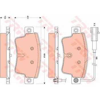 ARKA FREN BALATASI PUNTO EVO 1,4 16V / 1,4 ABARTH / 1,6D MULTIJET 10 / 09> - TRW GDB1872