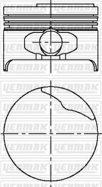 Renault Motor Piston Segman Megane Scenic R19 Clio 1,6 I I K7m 1 / 2, Silindir (79,50mm) / (std) - Yenmak 31-04167-000