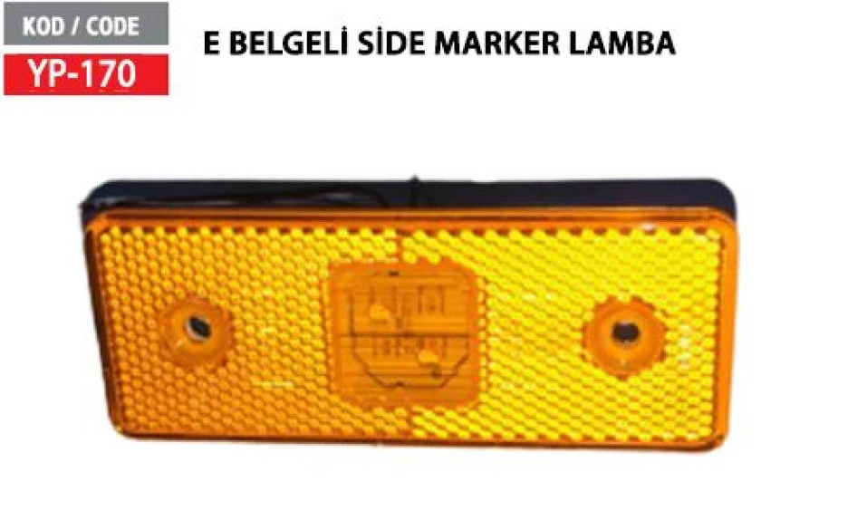 Unıversal Truck Yan Lamba 12-24v E Belgeli Sarı - Yuceplast Yp-170