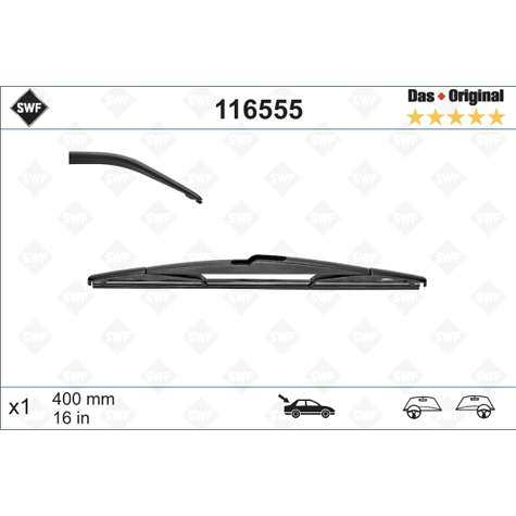 SILECEK SUPURGESI (X1) PEUGEOT 207 (06 ) / (ARKA) / (400) / (SWF) - VALEO 116555