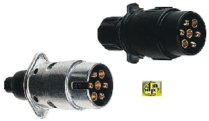 Unıversal Römork Fişi Erkek 7'li Siyah Vidalı Plastik () - Sertplas-E3826fk