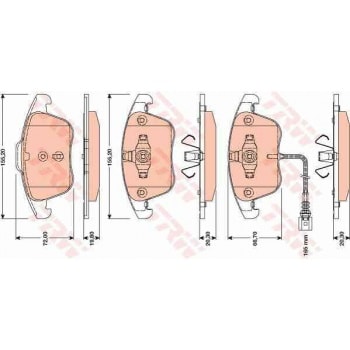 ON FREN BALATASI TIGUAN 07>18 PASSAT 13> ALHAMBRA 10> Q3 11>18 - TRW GDB1762