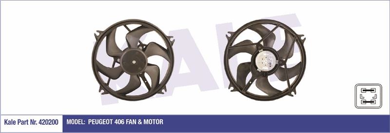 FAN MOTORU P406 YM 2,0 16V / 2,0HDI 8V 99> 280W - KALE 420200