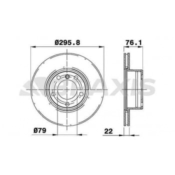 FREN DISKI ON BMW E39 96>03 - BRAXIS AD0184