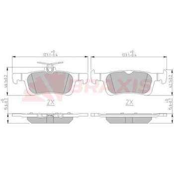 ARKA FREN BALATASI P308 II 13> - BRAXIS AA0622