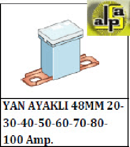 SİGORTA-YAN AYAKLI-80 AMP   48mm   SİYAH - MTA-M0475080