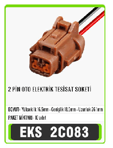 SOKET>2 PİN OTO ELEKTRİK TESİSAT - EKS-2C083