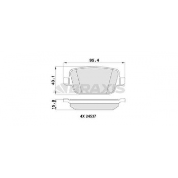 ARKA FREN BALATASI MONDEO IV CA2 07>14 S-MAX 09> 06> S-MAX 09> MONDEO III 00>07 IV 07> KUGA 08> GALA - BRAXIS AA0062