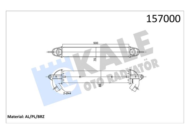 TURBO RADYATORU DOBLO 1.3 / 1.9 JTD - KALE 010CAC010